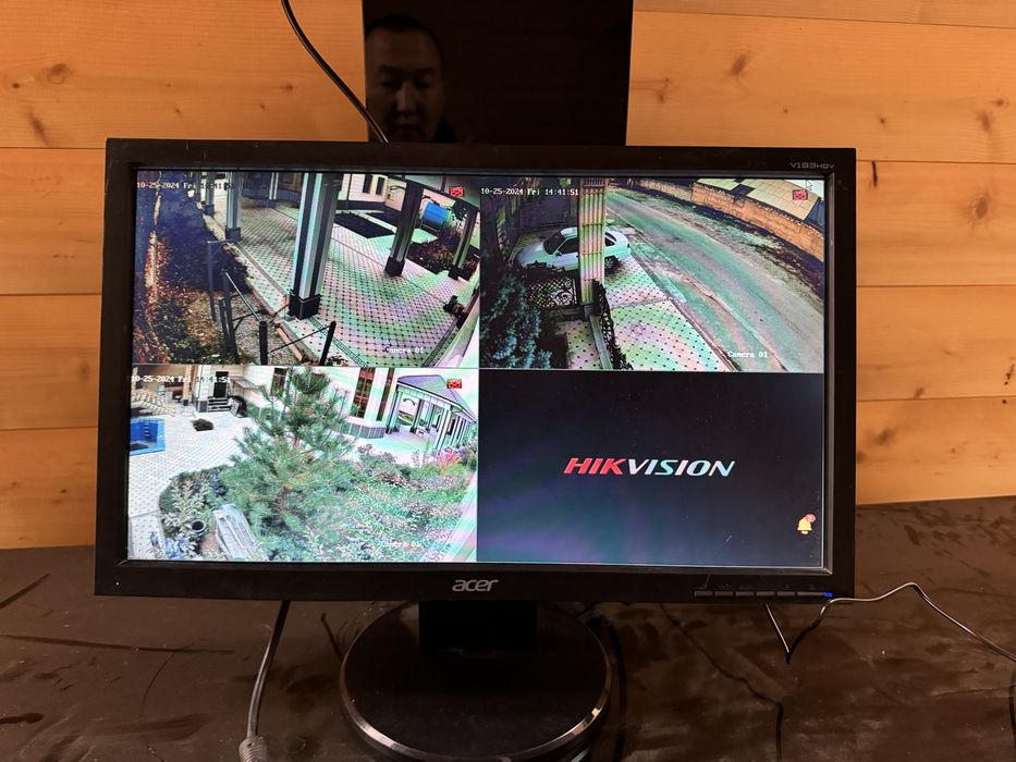 Установка камера  видеонаблюдения