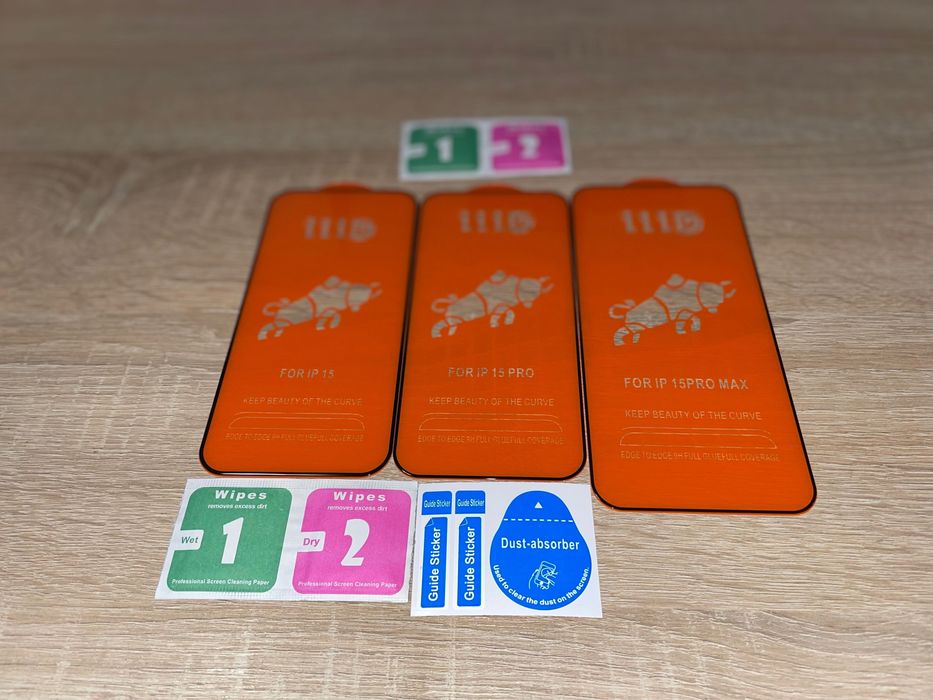 Folie de sticla pentru iPhone 15, 15 Pro, 15 Pro Max