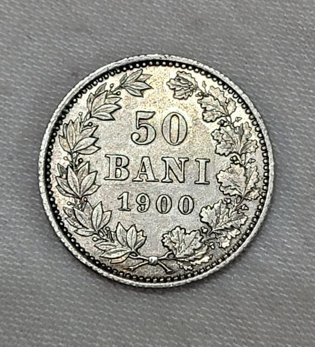Moneda 50 bani 1900/1901 Rara argint Carol l bani vechi bancnote