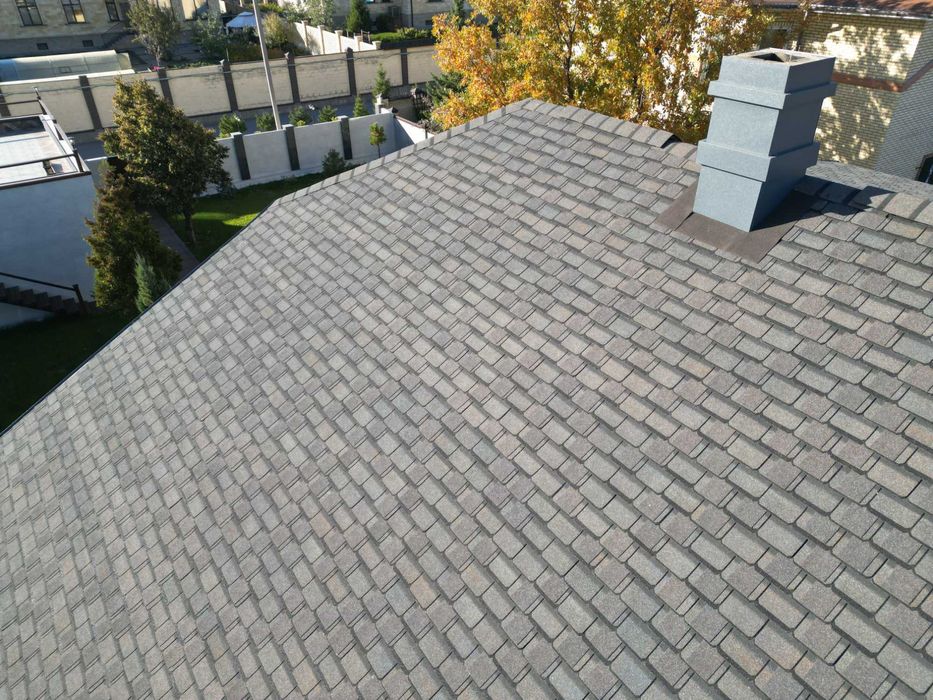 Гибкая черепица шинглас Континент. Металлочерепица, сайдинг, кирпич.