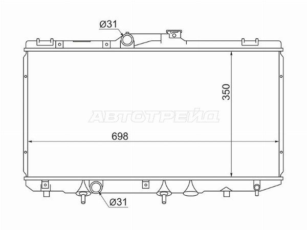 Радиатор охлаждения двигателя  Toyota Corolla