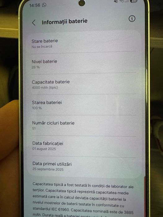 Samsung Galaxy S25, 256 GB, culoare Mint, ca nou