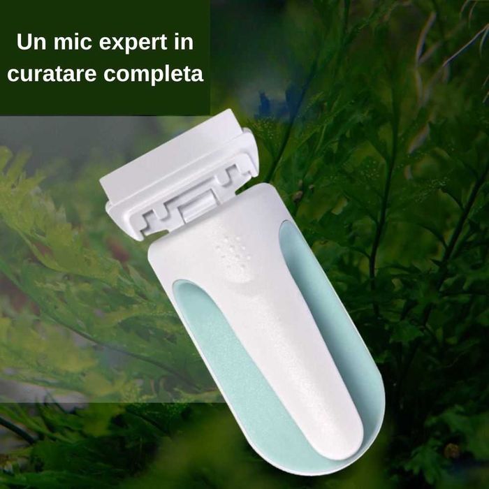 Perie magnetica puternica pentru curatarea acvariului, Alb verde