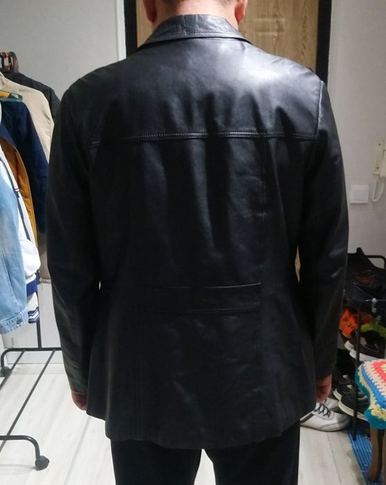 Пиджак кожанный, кожа.