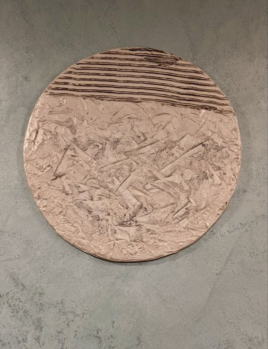 Tablou rotund texturat modern 3D handmade