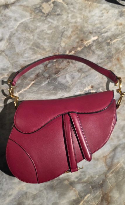 Dior Saddle Bag | Burgundy /с карта