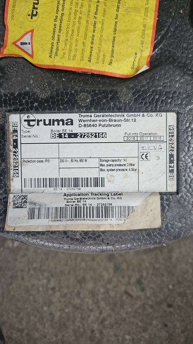 Boiler truma rulota 14 L  850 w