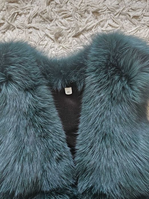 Vestă blană naturală vulpe