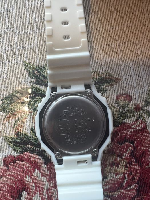 Ceas Casio G-Shock GA-2100-1A1 alb/verde