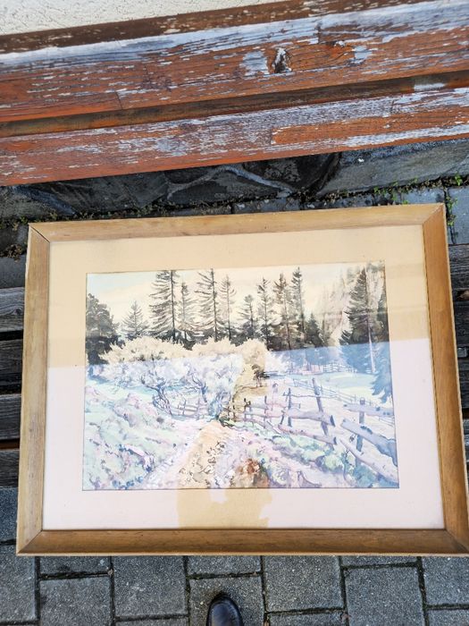 Tablouri vechi pe pânză și carton