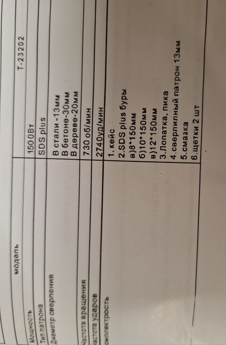 Перфоратор . Торговая марка ТЕХА.т-23202