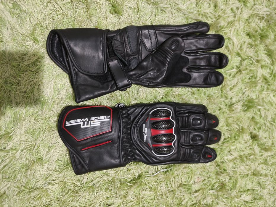 Manusi moto din piele naturala SM Blade Long marimi S, M, L, XL si 2XL