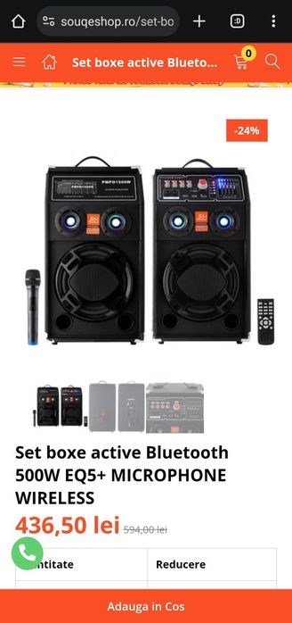 2 Seturi boxe profesionale(Boxe Logitech Z906+Boxe JRH 1500W)