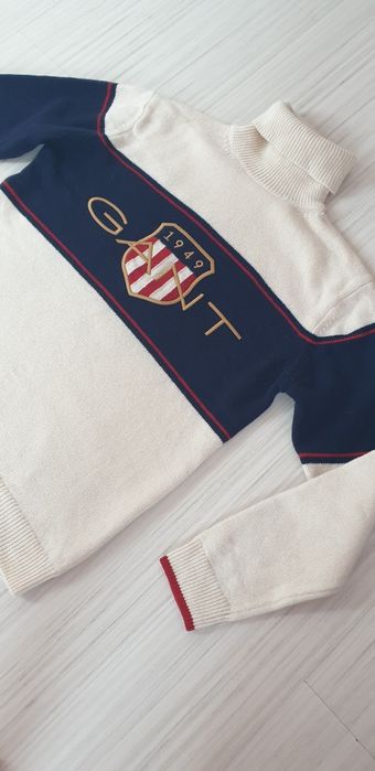 Gant  Wool Knit  / 2XL НОВО! ОРИГИНАЛ! Мъжко Вълнено Поло - Пуловер!