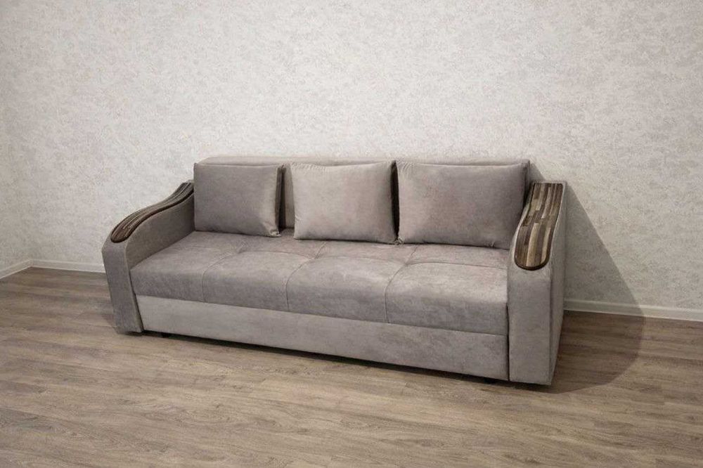 Прямой диван 2,1 м — раскладной, с ящиком / Диван-кровать новый мебель