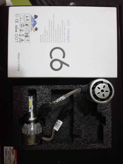 Set 2 becuri LED pt far - H7 cu ventilatie