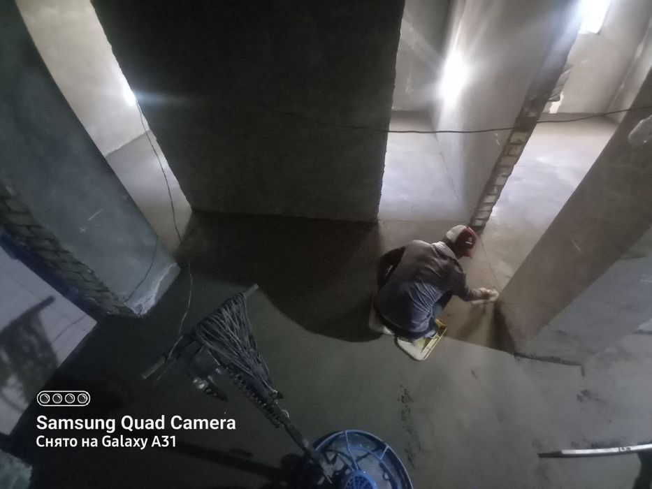 Styajka pola стяжка пола полусухая