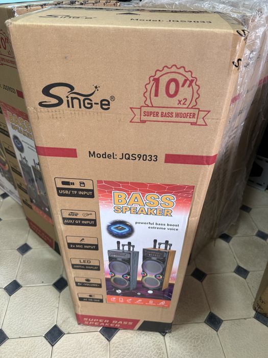 Бепул Доставка,Сифатли Караоке колонка 2 та микрофонли 95см kalonka