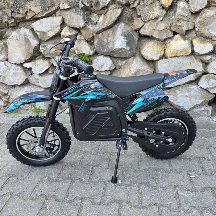 Motocross Electric Pentru Copii KXD Pro Germany 1000W 36V roti 10 inch Turcoaz Nou adus din Germania