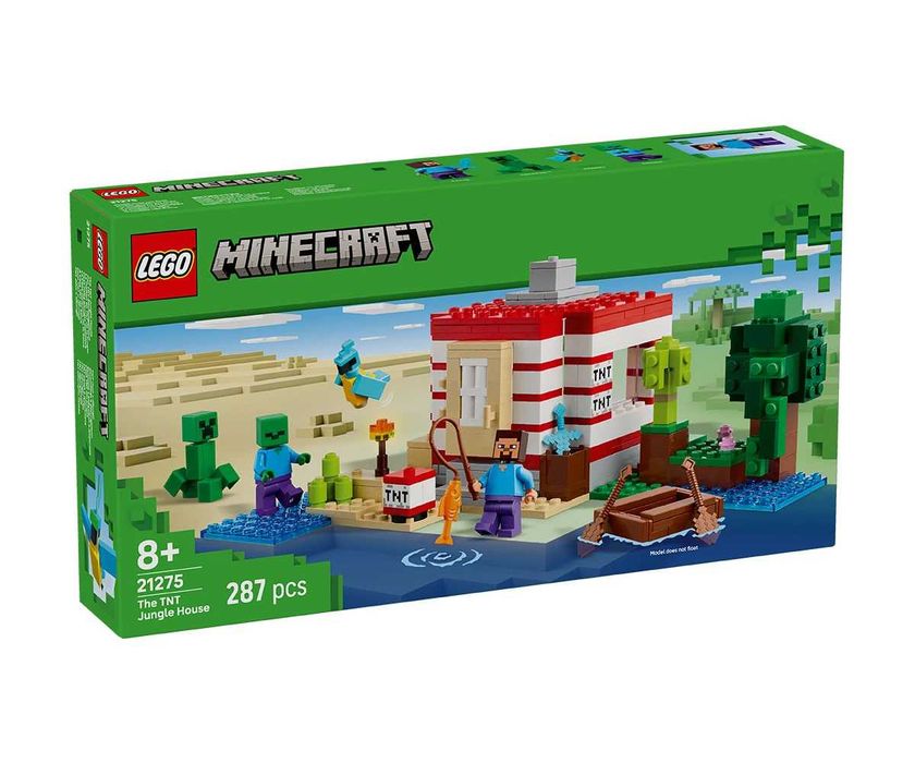 LEGO Minecraft 21275 - The TNT Jungle House - TNT къща в джунглата