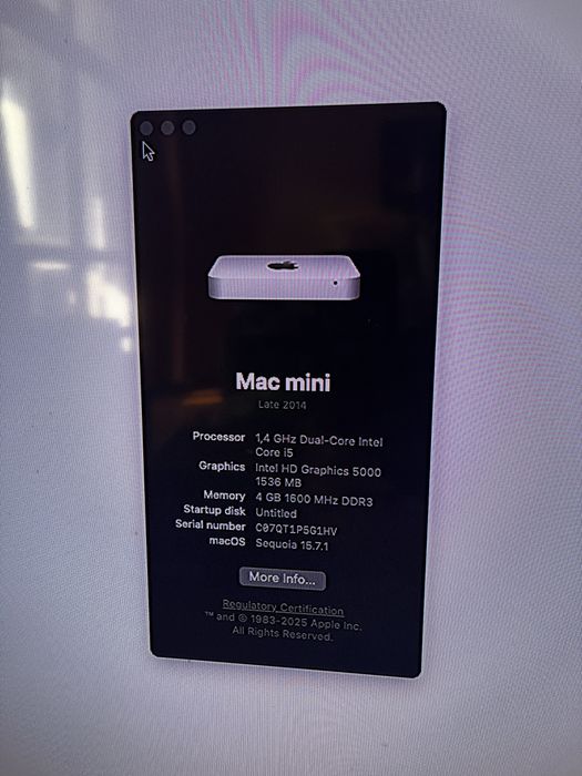 Aplle Mac mini late 2014