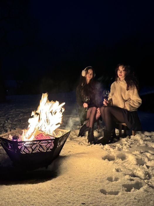 Focar exterior cu grill din otel 3 mm demontabil