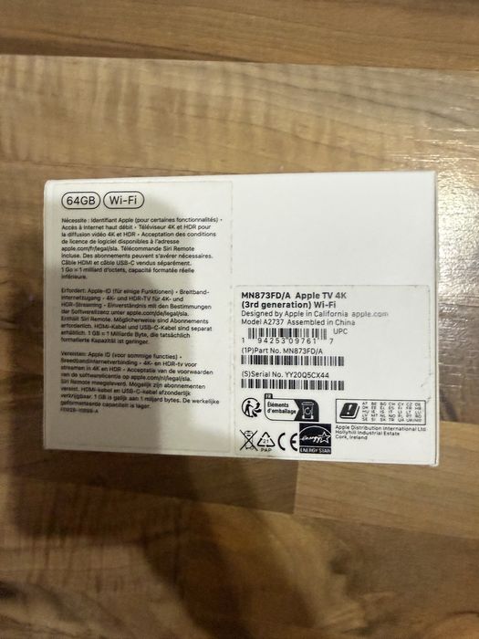 Apple TV 4k 3gen WI-FI 64GB