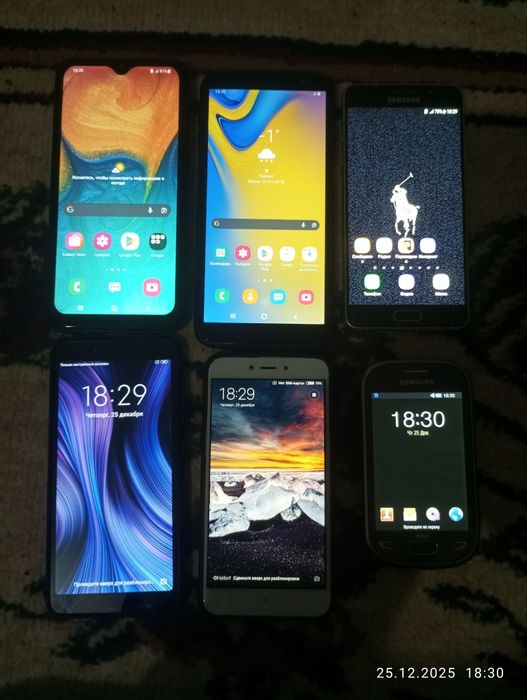 Redmi 6 32gb 4x 16gb va Samsung A30 32gb J6+ 32gb +A5 16gb