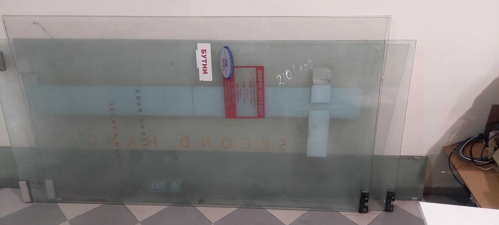 Стклени врати закалено стъкло 3броя