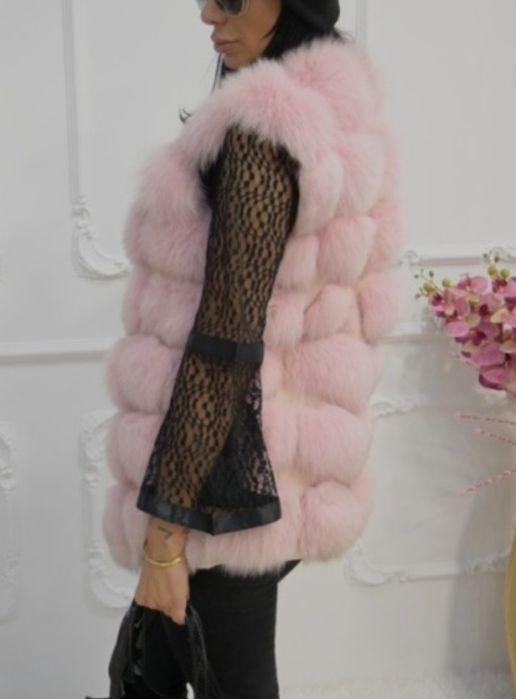 Намаление! Дамски елек от естествен косъм