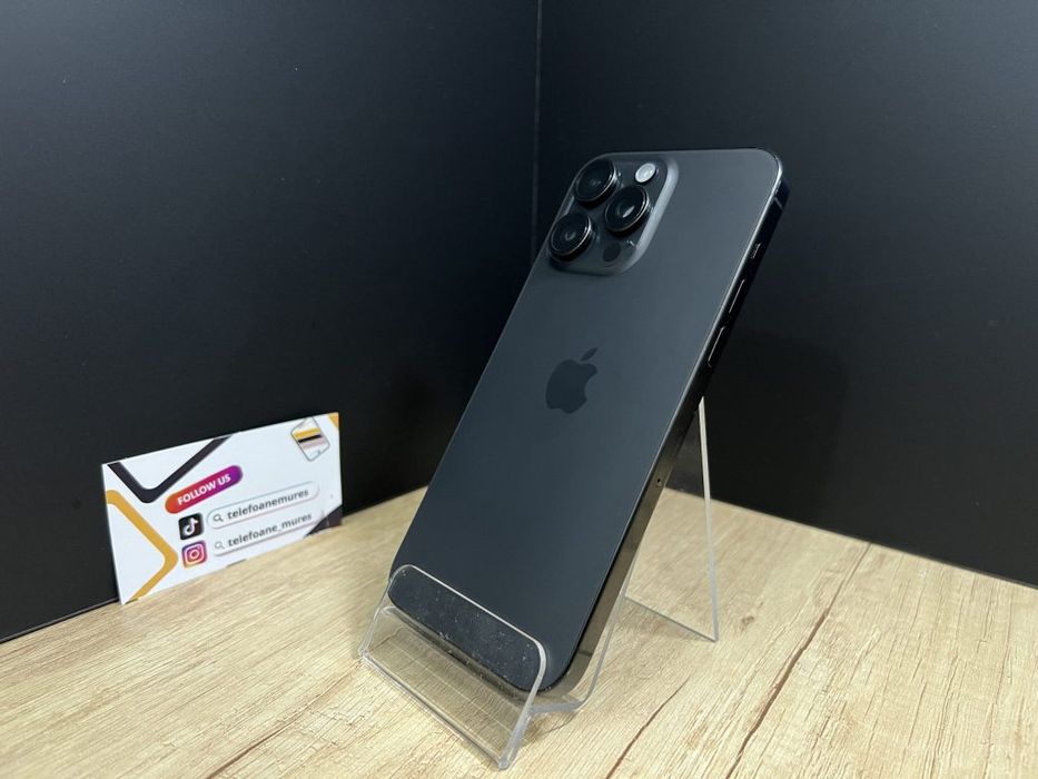 Iphone 15 Pro Max 256Gb Black Titanium Second-Hand Bun 3 ani garanție,