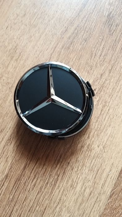 Черни и Силвър капачки за джанти на Мерцедес 75мм Mercedes-Benz