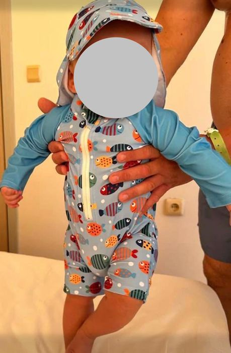 Сет бебешки бански 0-6 месеца