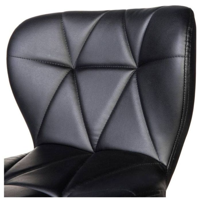 Барный стул черный, искусственная кожа