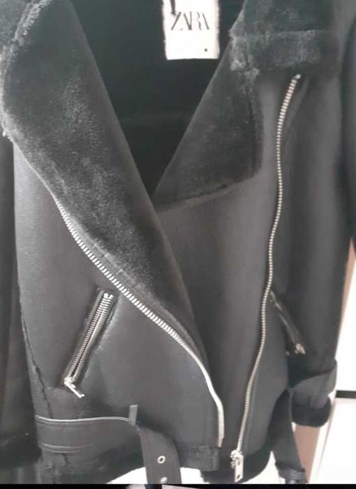 Дамско кожено яке кожух на Zara