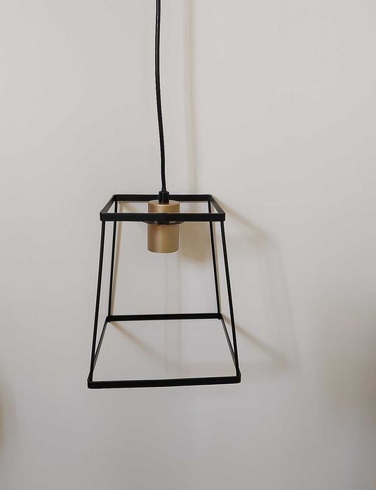 Декоративна висяща висяща таванна лампа с абажур в метална кутия