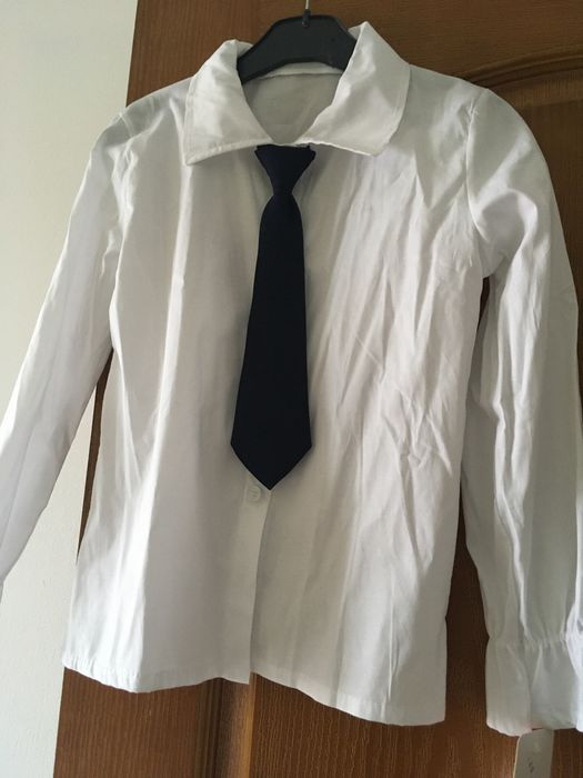 Camasa alba fetite 8-10ani