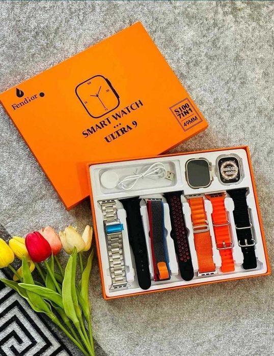 Смарт часовник 7в1, Smart watch ULTRA, Спортен часовник за мъже и жени