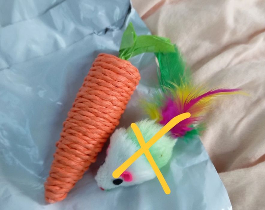 игрушка для кота морковка