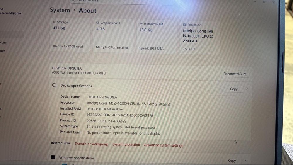 Laptop ASUS TUF gaming