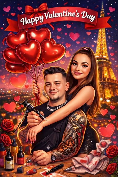 Cadou caricaturi digital/tablou