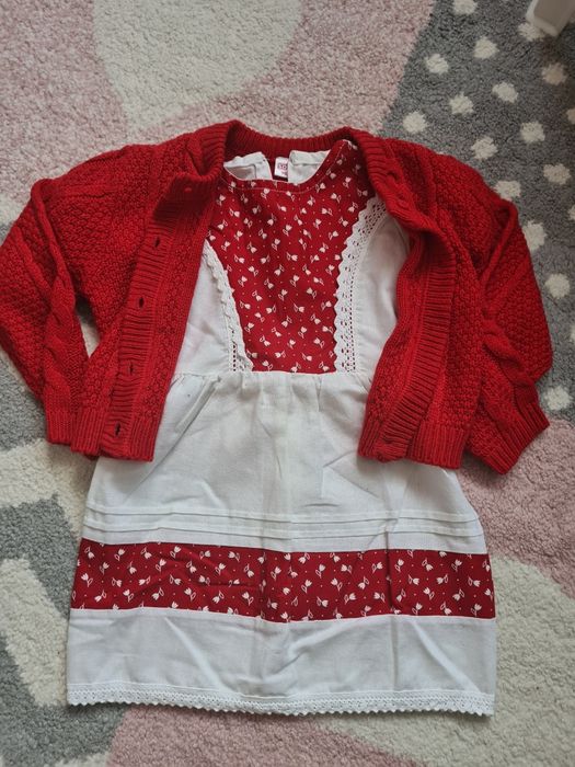 Set rochita din in și bolero 3 ani, 98 cm