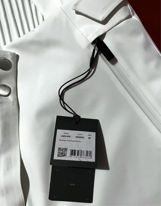 Pantalon ski Kjus alb pantaloni schi albi zapada fas 40 - 42 / M - L