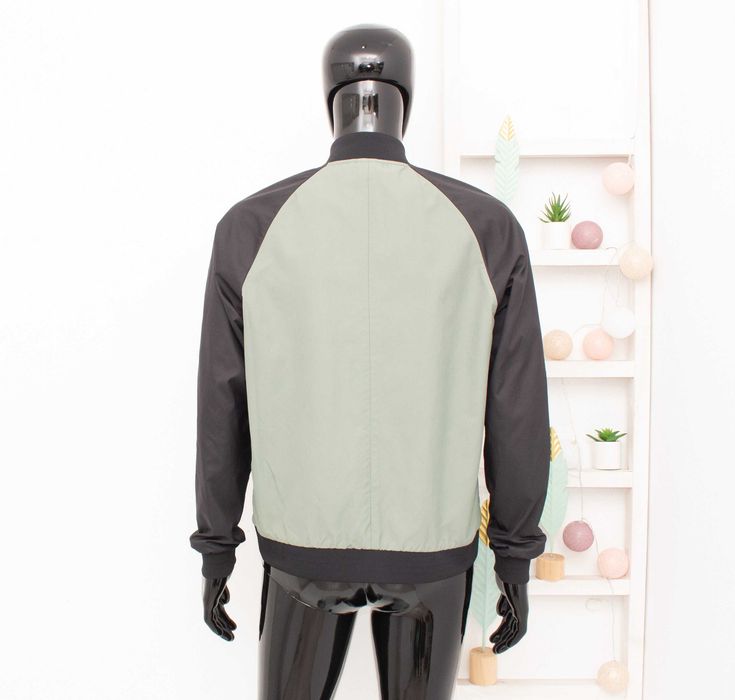 Nike оригинално мъжко яке bomber черно зелено колежанско М