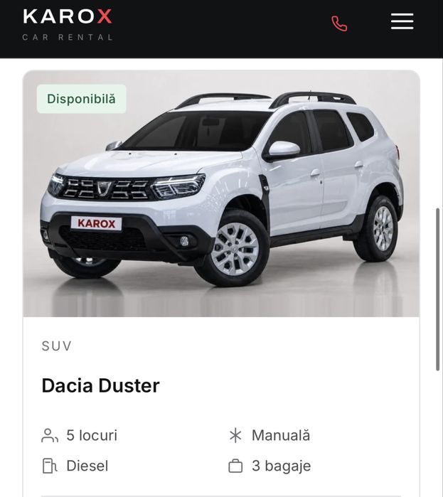 Închirieri Auto Vâlcea | KAROX | FARĂ GARANȚIE | CASCO Full