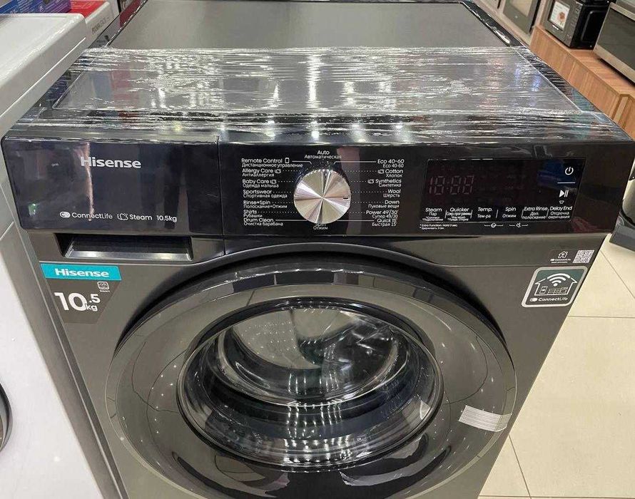 Стиральная машина Hisense 10,5 кг WF3S1043BB Inverter Steam Wi-Fi