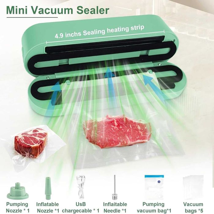 Мини вакуумна машина 3-в-1 – Безжичен уред за вакуумиране