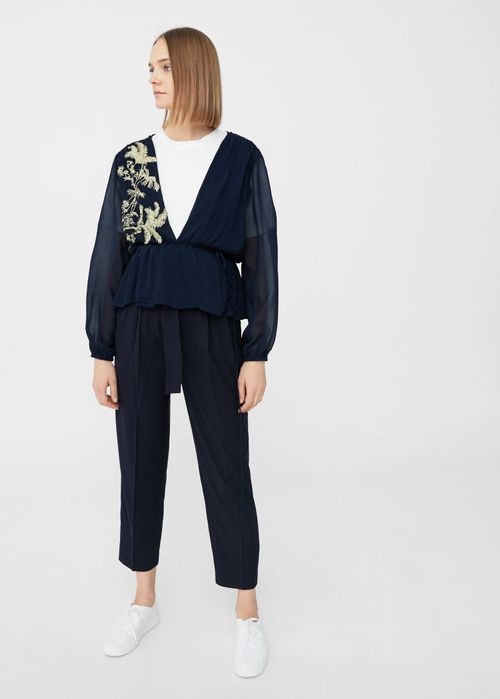 Bluza cu broderie Mango