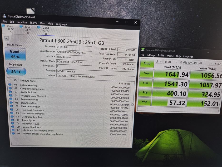 Ssd Samsung, kioxia, patriot 256 gb, nvme gen4