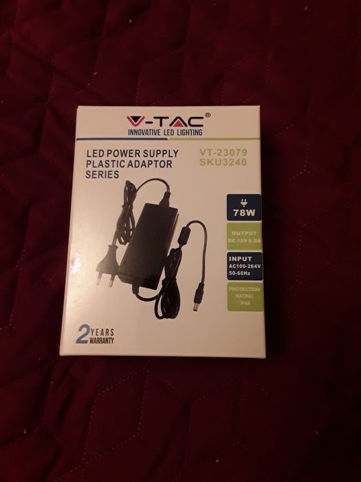 LED захранване  V-tecEMC 78W 12V 6.5A